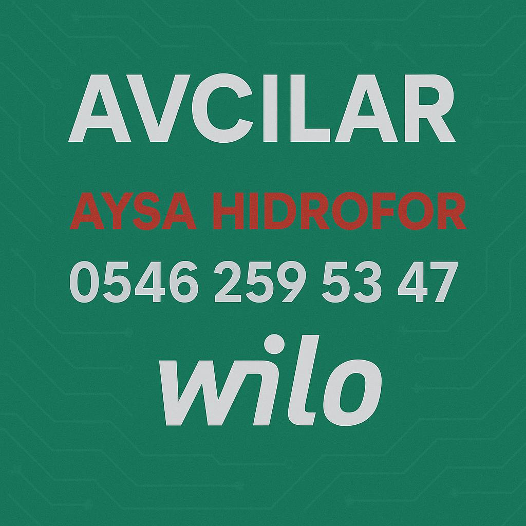 Avcılar Wilo hidrofor servisi